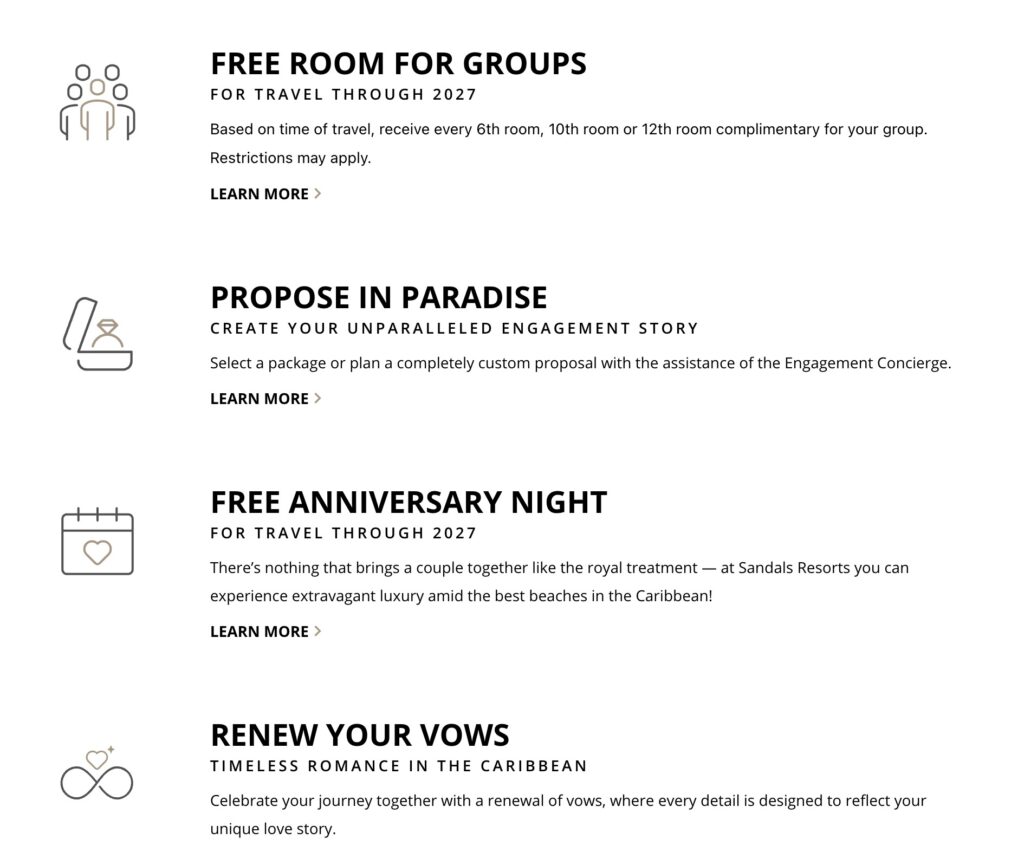 Sandals Other Specials